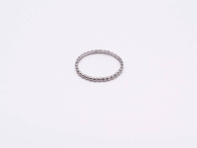 Silber Stapel Ring - Zierliche Punkt Kugel Muster Minimale Stapelring Stapelbare Ringe Sterling Einfache von ANNACID