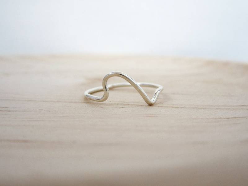 Welle Silber Ring - Ripple Schlichter Silberring Minimaler Sterling Zierliche von ANNACID