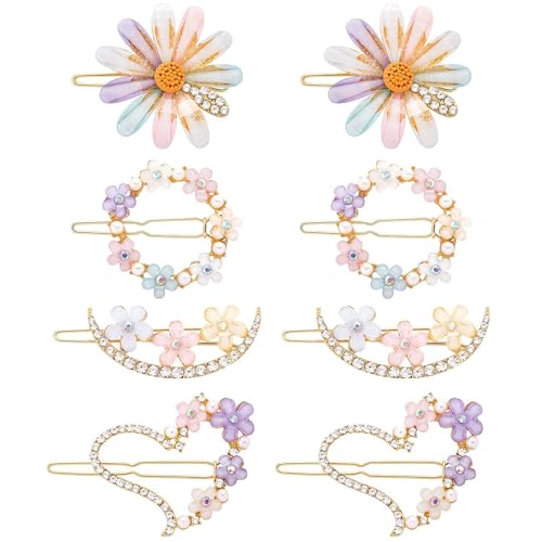 ANNA CREATIONS Haarnadeln im koreanischen Mode-Stil, Blumen-Haarspange, Haarschmuck für Damen und Mädchen, 8 Stück (2er-Set) von ANNACREATIONS