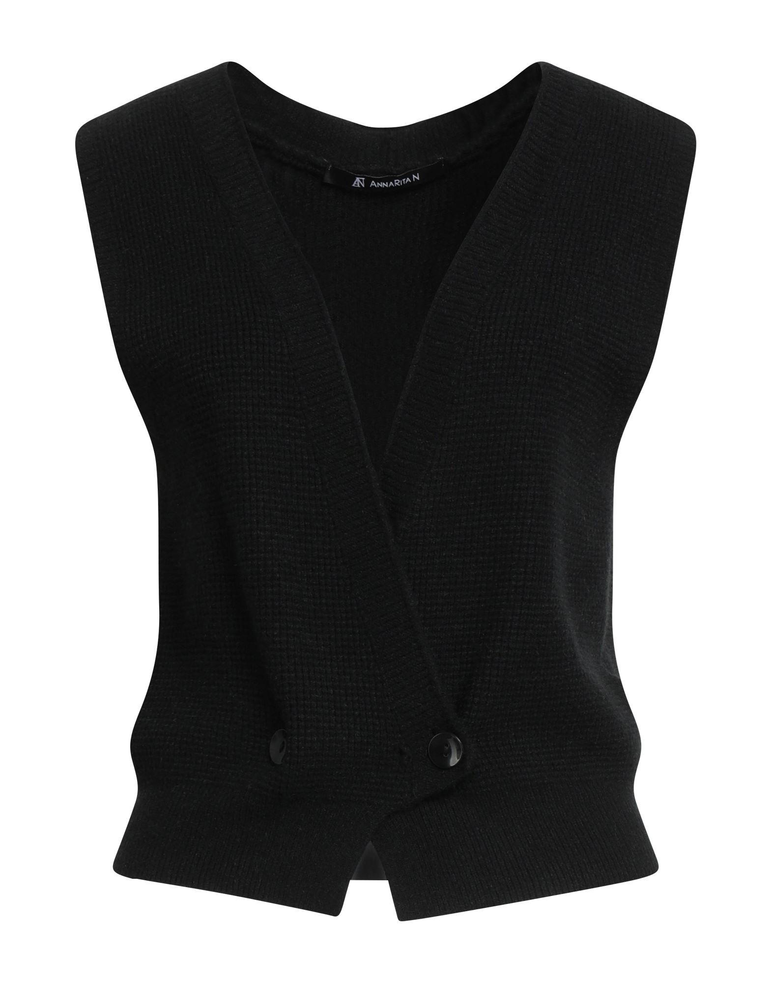 ANNARITA N Strickjacke Damen Schwarz von ANNARITA N