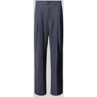 ANNARR Regular Fit Bundfaltenhose mit Gürtelschlaufen Modell 'RAVN' in Dunkelblau, Größe 54 von ANNARR