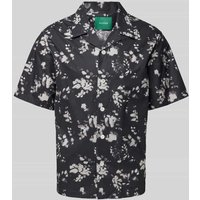 ANNARR Relaxed Fit Freizeithemd mit Allover-Print Modell 'FRED' in Black, Größe XXL von ANNARR