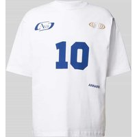 ANNARR T-Shirt mit Label-Print Modell 'OKHOLM' in Weiss, Größe XL von ANNARR