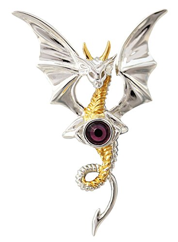 Himmlischer Drache - Für inneren Frieden - Anne Stokes Mythische Gefährten Amulette - Aus 925er Sterling Silber gefertigt und mit einer 925er Silberkette ausgestattet - von ANNE STOKES