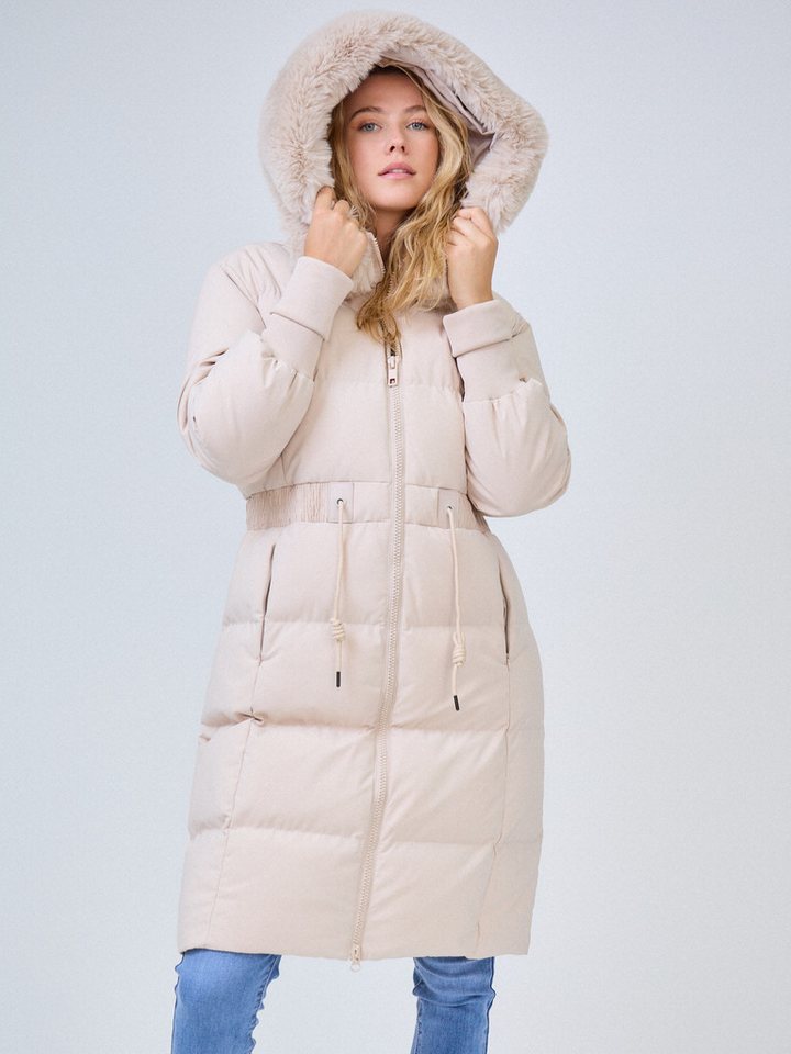 ANNIS Fashion & Accessoires Steppmantel "ELARA" (1-tlg) Tailliert, Fellkapuze, Winterjacke von ANNIS Fashion & Accessoires