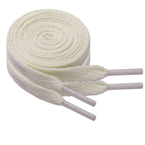 ANNISHER 2 Paar flache Schnürsenkel für Sneakers, bunte athletische Schnürsenkel, Laufschuhe, Stiefelschnüre für Kinder und Erwachsene, Beige, 71inch(180cm) von ANNISHER
