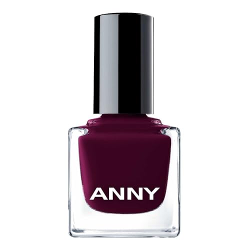 ANNY Nail Polish – Hochwertiger Farb-Nagellack mit langanhaltendem Glanz, splitterresistent und schnelltrocknend, Farbe: Dark Night - kräftiges Aubergine - 15 ml von ANNY