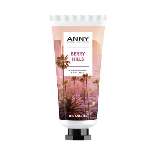 ANNY Nourishing Hand & Nail Cream Berry Hills - Hochwertige Shea Butter Handcreme & Nagelpflege mit Panthenol & Keratin, ideal für trockene, beanspruchte Hände - 75 ml von ANNY