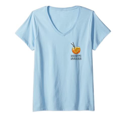 Damen ANONYME APEROLIKER I WE APEROLLIN. OFFICIAL SPRITZ CLUB. Fun T-Shirt mit V-Ausschnitt von ANONYME APEROLIKER I OFFICIAL SPRITZ CLUB #1