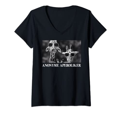 Damen ANONYME APEROLIKER X GIRAFFEN. OFFICIAL SPRITZ CLUB. JGA Fun T-Shirt mit V-Ausschnitt Damen ANONYME APEROLIKER X GIRAFFEN. OFFICIAL SPRITZ CLUB. JGA Fun T-Shirt mit V-Ausschnitt von ANONYME APEROLIKER X GIRAFFE. OFFICIAL SPRITZ CLUB