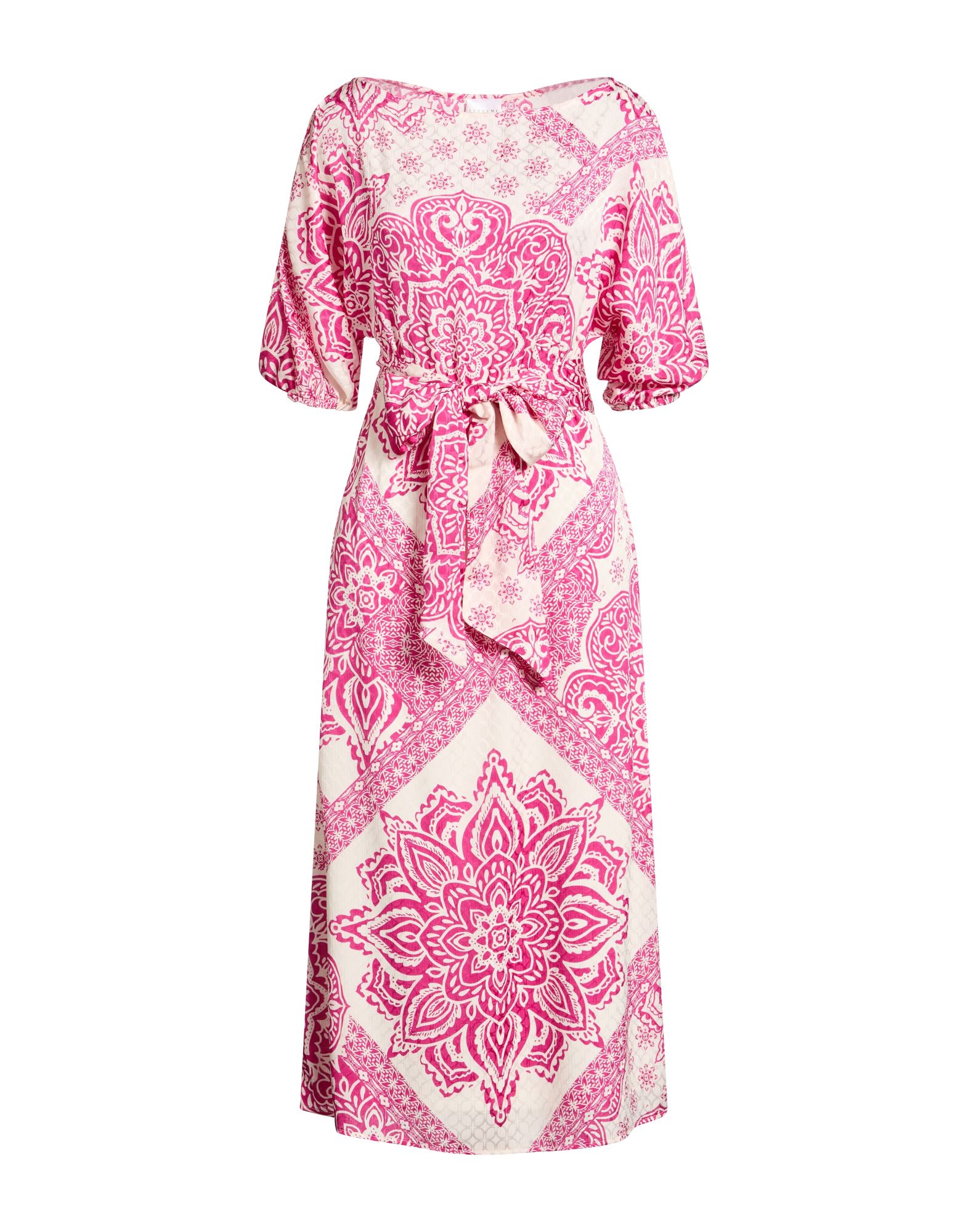 ANONYME DESIGNERS Midi-kleid Damen Magenta von ANONYME DESIGNERS