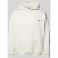 ANOTHER COTTON LAB Oversized Hoodie mit Label-Print in Hellgrau Melange, Größe L von ANOTHER COTTON LAB