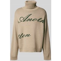 ANOTHER COTTON LAB Oversized Strickpullover mit Rollkragen in Beige, Größe S von ANOTHER COTTON LAB