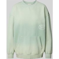 ANOTHER COTTON LAB Oversized Sweatshirt mit Label-Print Modell 'Matcha Mornings' in Mint, Größe L von ANOTHER COTTON LAB