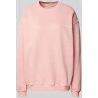ANOTHER COTTON LAB Oversized Sweatshirt mit Label-Print in Rosa, Größe L von ANOTHER COTTON LAB