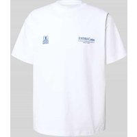 ANOTHER COTTON LAB Oversized T-Shirt mit Label-Print Modell 'Another Day' in Weiss, Größe XXL von ANOTHER COTTON LAB