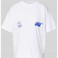 ANOTHER COTTON LAB Oversized T-Shirt mit Label-Print Modell 'Oyster and Champange' in Weiss, Größe XS ANOTHER COTTON LAB Oversized T-Shirt mit Label-Print Modell 'Oyster and Champange' in Weiss, Größe XS von ANOTHER COTTON LAB