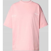 ANOTHER COTTON LAB Oversized T-Shirt mit Motiv- und Label-Print Modell 'Essentials' in Rosa, Größe XS von ANOTHER COTTON LAB