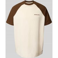 ANOTHER COTTON LAB Oversized T-Shirt mit Raglanärmeln Modell 'Coffee Date' in Weiss, Größe XXL von ANOTHER COTTON LAB