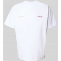 ANOTHER COTTON LAB Oversized T-Shirt mit Statement- und Label-Print in Weiss, Größe XXL von ANOTHER COTTON LAB