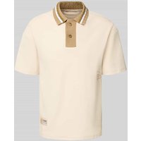 ANOTHER COTTON LAB Poloshirt mit Label-Stitching in Beige, Größe XXL von ANOTHER COTTON LAB