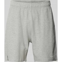 ANOTHER COTTON LAB Relaxed Fit Shorts mit Strukturmuster in Mittelgrau Melange, Größe S von ANOTHER COTTON LAB