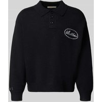 ANOTHER COTTON LAB Strickpullover mit Label-Details in Black, Größe XXL von ANOTHER COTTON LAB