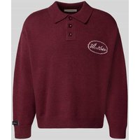 ANOTHER COTTON LAB Strickpullover mit Label-Details in Bordeaux, Größe M von ANOTHER COTTON LAB