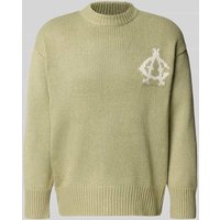 ANOTHER COTTON LAB Strickpullover mit Stehkragen in Hellgruen, Größe XXL von ANOTHER COTTON LAB