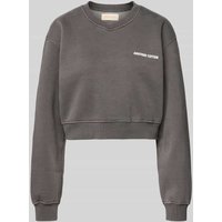 ANOTHER COTTON LAB Sweatshirt mit Label-Print Modell 'Always Late' in Mittelgrau, Größe M ANOTHER COTTON LAB Sweatshirt mit Label-Print Modell 'Always Late' in Mittelgrau, Größe M von ANOTHER COTTON LAB