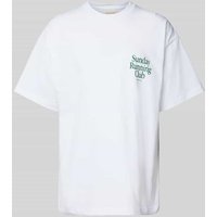 ANOTHER COTTON LAB T-Shirt mit Label-Print in Weiss, Größe XXL von ANOTHER COTTON LAB