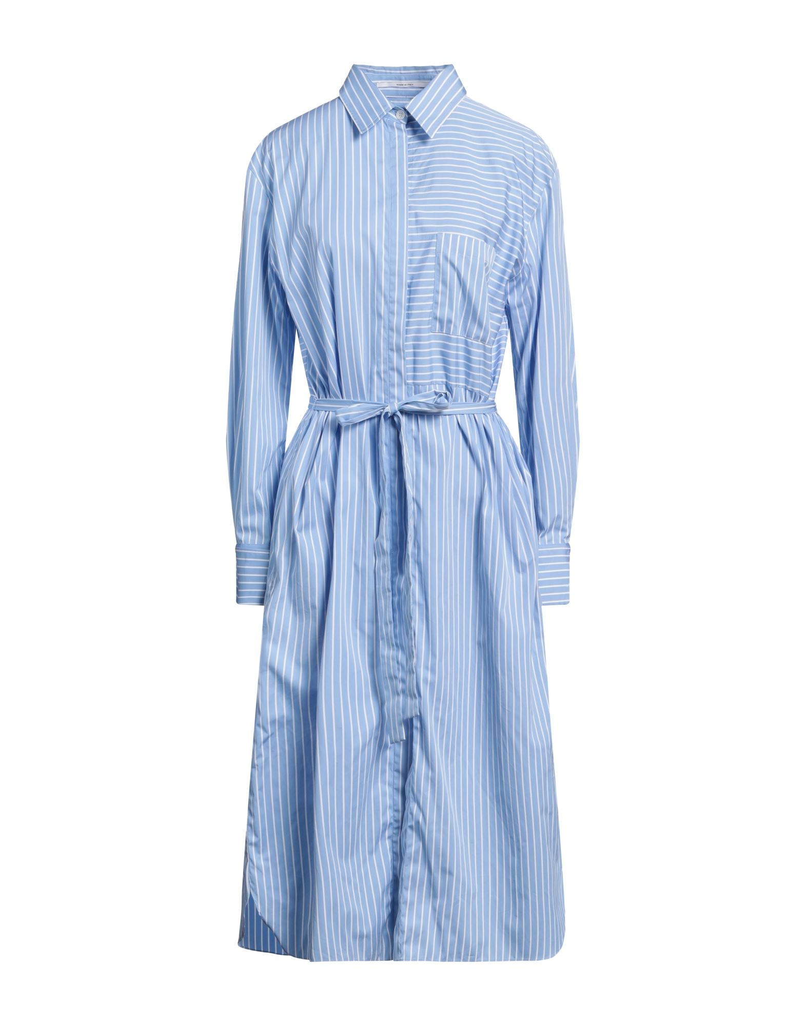 ANOTHER TOMORROW Midi-kleid Damen Himmelblau von ANOTHER TOMORROW