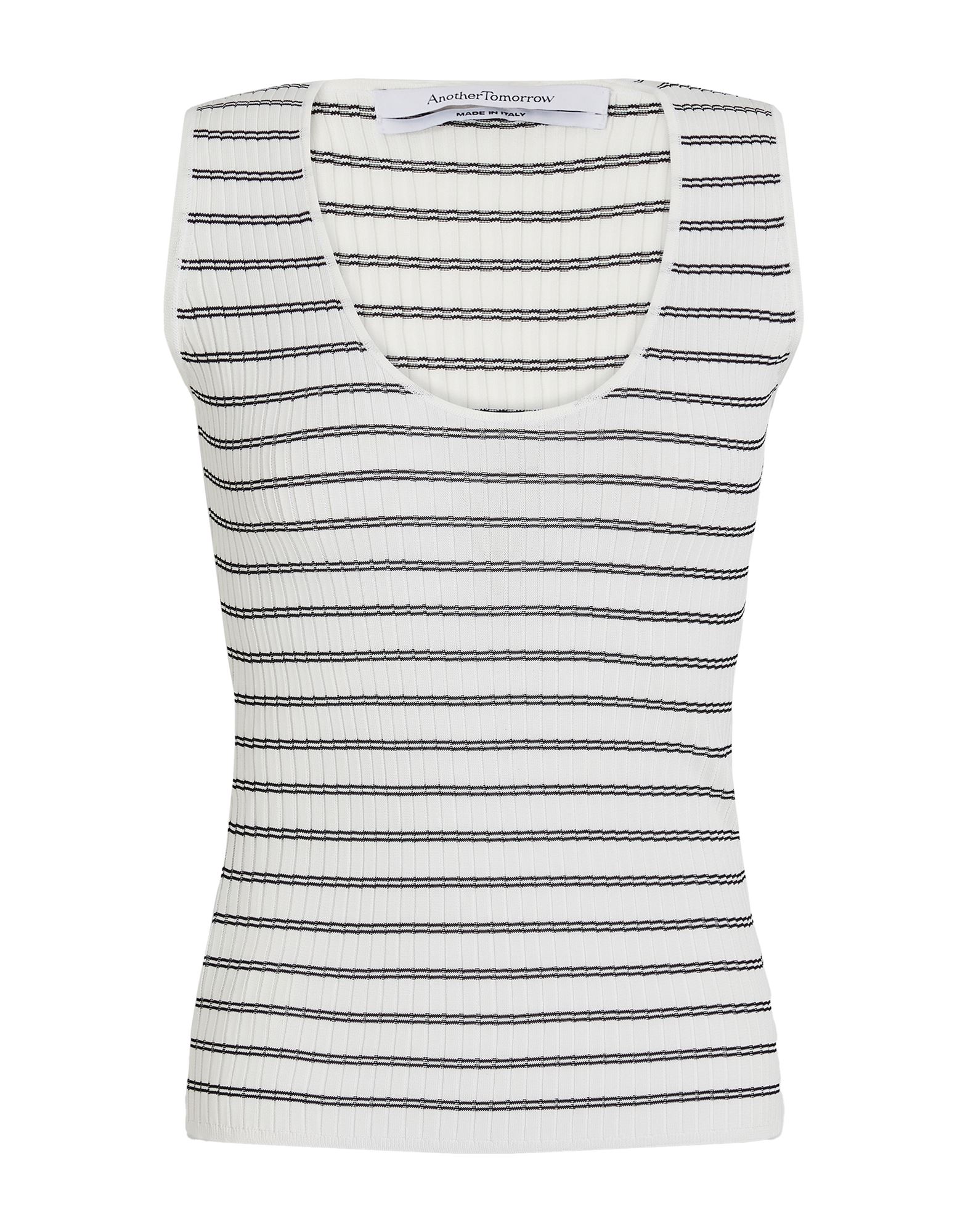 ANOTHER TOMORROW Top Damen Weiß von ANOTHER TOMORROW