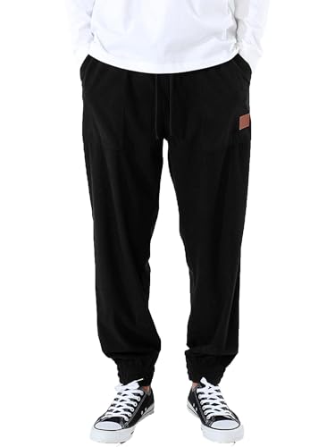 ANOTWENER Herren Cordhose Baggy mit Kordelzug,Trainingshose Freizeithose Relaxed Fit Jogginghose DK-201-XXL von ANOTWENER