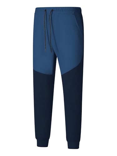 ANOTWENER Herren Jogginghose Kontrastfarbe Trainingshose Sporthosen mit Reißverschlusstaschen DK-176-M von ANOTWENER
