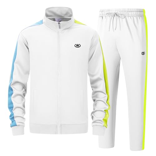 ANOTWENER Herren Trainingsanzüge Sets lässig lange Ärmel voller Reißverschluss Jacke und Jogginghose Jogginganzug Sport Outfits JW-7118-M von ANOTWENER