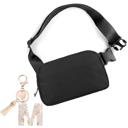 Bauchtasche Damen Herren Gürteltasche Mode Hüfttaschen mit Schlüsselanhänger Buchstabe Brustbeutel Umhängetasche Crossbody Bag Modische Fanny Pack(Herren Frauen Bauchtasche-M) von ANPTER
