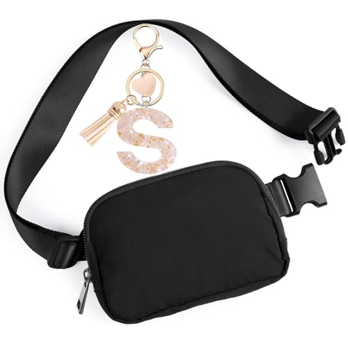 Bauchtasche Damen Herren Gürteltasche Mode Hüfttaschen mit Schlüsselanhänger Buchstabe Brustbeutel Umhängetasche Crossbody Bag Modische Fanny Pack(Herren Frauen Bauchtasche-S) von ANPTER