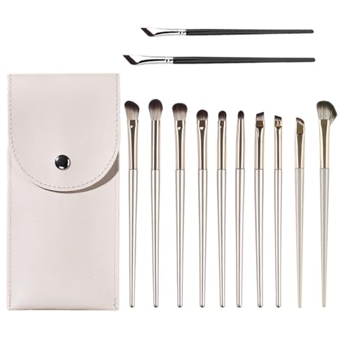 12pcs Augenpinsel Lidschattenpinsel, Eyeshadow Eyeliner Makeup Pinselset, Blending Augenbrauenpinsel Lidschatten Schminkpinsel Set, Ideal Zum Verblenden Von Lidschatten, Concealer, Puder, Glitzer von ANQIAOER