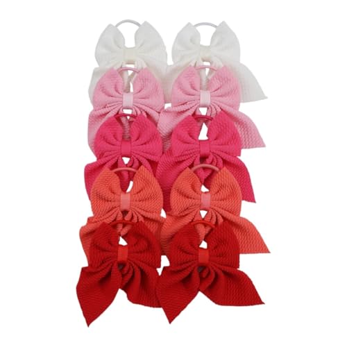10 Teile/satz Cheer Haar Bögen Mädchen Haar Zopf Haar Bögen Elastische Haar Krawatten Haar Bands Halter Mädchen Haar Zubehör Für Wohnzimmer(Color C) von ANQKYO