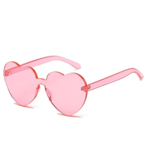 ANQKYO 20 stücke Herz Sonnenbrillen for Frauen Männer Randlose Brillen Weibliche Sonnenbrillen FüR Kinder(Pink) von ANQKYO