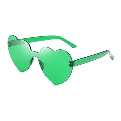 ANQKYO 20 stücke Liebe Herz Form Sonnenbrille Frauen Randlose Rahmen Farbton Klare Linse Bunte Sonnenbrille FüR Kinder(Color 5) von ANQKYO