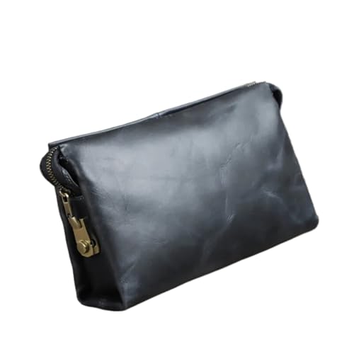 ANQKYO Echtes Leder Clutch Taschen for Männer Passwort Design große Kapazität Kartenhalter Handytasche Handtaschen Wallets FüR Herren(Blue) von ANQKYO