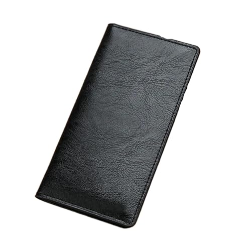 ANQKYO Geldbörse Herren 1 Stück Geldbörsen Herren Geldbörsen Herren Lange ultradünne weiche Leder Herren Geldbörsen Tasche Geldbörse(Black) von ANQKYO