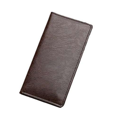 ANQKYO Geldbörse Herren 1 Stück Geldbörsen Herren Geldbörsen Herren Lange ultradünne weiche Leder Herren Geldbörsen Tasche Geldbörse(Dark Brown) von ANQKYO