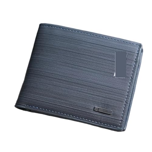 ANQKYO Geldbörse Herren Herren-Geldbörsen, Kurze Geldbörse, Herren-Geldbörse mit Mehreren Karten, horizontale Trend-Geldbörse for Herren(Blue) von ANQKYO