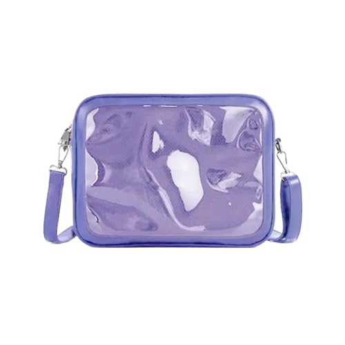 ANQKYO Transparente Tasche Damen Umhängetasche Mädchen Transparente Schultertasche Süße Tasche FüR Reisen(Purple) von ANQKYO