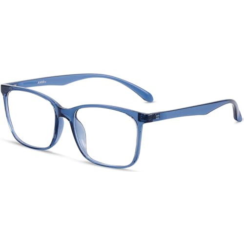 ANRRI Blaulicht-blockierende Brille, Anti-Augen-Ermüdungslinse, leichte Rahmenbrille, Blau, Herren/Damen ANRRI Blaulicht-blockierende Brille, Anti-Augen-Ermüdungslinse, leichte Rahmenbrille, Blau, Herren/Damen von ANRRI