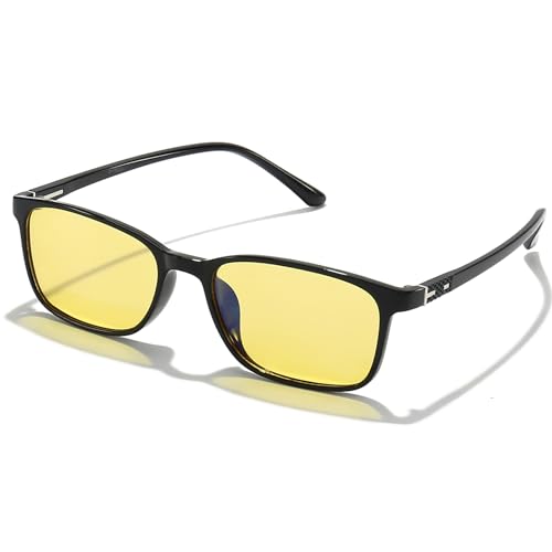 ANRRI Nachtsichtbrille zum Autofahren, Strahlenschutzbrille für Herren und Damen, Blendschutzbrille für die Nacht, HD, gelbe Linse ANRRI Nachtsichtbrille zum Autofahren, Strahlenschutzbrille für Herren und Damen, Blendschutzbrille für die Nacht, HD, gelbe Linse von ANRRI