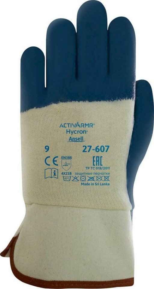 ANSELL Arbeitshandschuhe 12 Paar ANSELL Nitrilhandschuhe mit Stulpe Hycron 27-607 Gr. 8 ANSELL Arbeitshandschuhe 12 Paar ANSELL Nitrilhandschuhe mit Stulpe Hycron 27-607 Gr. 8 von ANSELL